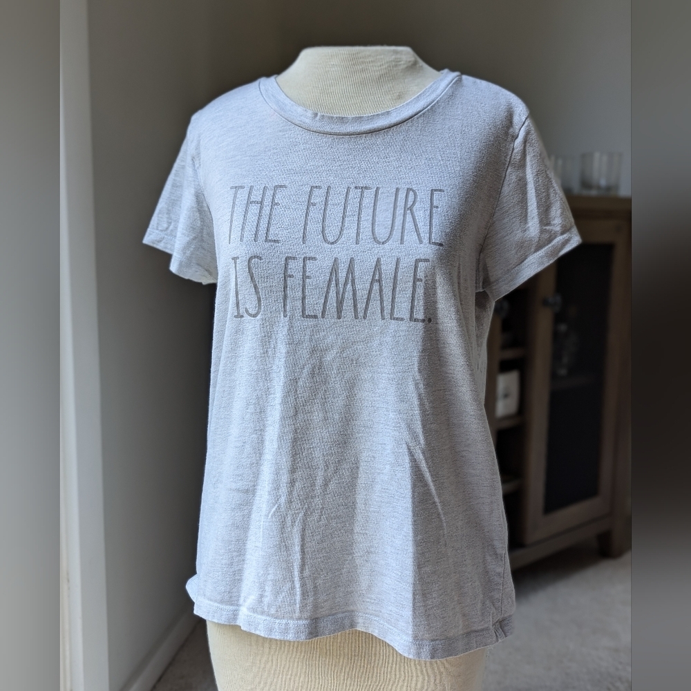 The Future is Female Rae Dunn Grey T Shirt